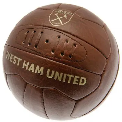 Buy West Ham United Hammers Faux Leather Football Size 5 Ball Retro Official Merch • 21.99£