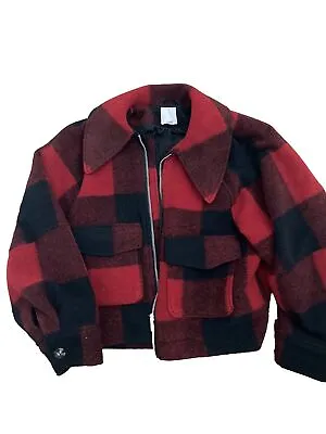Buy H&M Red Black Gingham Check Jacket Oversized Boxy Zip Up Size M/L A81 • 19.99£