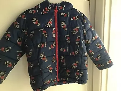 Buy Disney Blue Red Mickey Mouse 12-18 Months Unisex Lightly Padded Jacket Primark • 6.99£