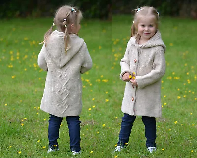 Buy Knitting Pattern - Hearts Queen Coat, Cardigan, Jacket (Baby, Child, Teen Sizes) • 4£