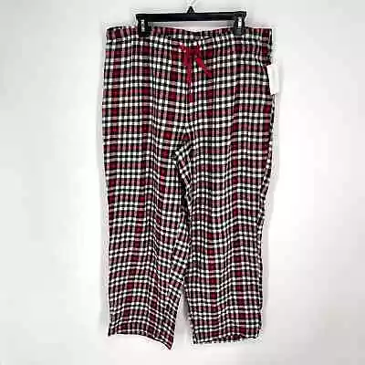 Buy Charter Club NWT PJ Pants Relaxed Fit Size XL Multi Buffalo Check Red Black • 20.41£