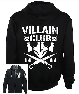 Buy VILLAIN CLUB Zip Hoodie - XS-5XL- Bullet Marty Scurll Young Bucks NJPW T-shirt • 36.99£