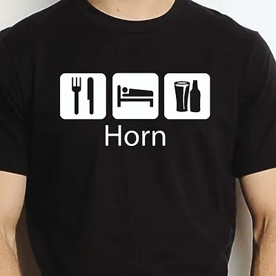 Buy Horn Eat Sleep Drink Horn Personalised T Shirt • 19.99£