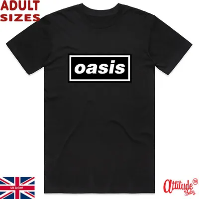 Buy Oasis Decca T Shirt-Unisex Adult-Black Oasis T-Decca Oasis-Official Oasis Merch • 18.99£