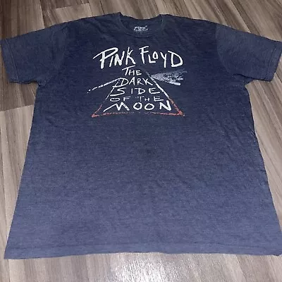 Buy Pink Floyd 2015 Band T-Shirt Navy Blue Dark Side Of The Moon UK Size 2XL XXL • 24.99£