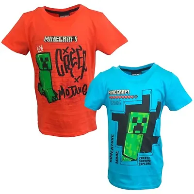 Buy Boys Girls Minecraft T-Shirt Top Creeper Tshirt Age 9 - 12 Years • 5.95£