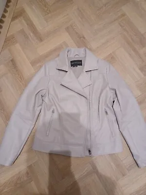 Buy Centigrade, Beige Faux Leather Jacket, Size M, NEW. • 19£