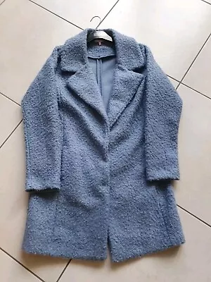 Buy Ladies Next Teddy Bear Boucle` Coat/Jacket,Pale Blue,Size Small.  UK 10/12.  • 8.49£