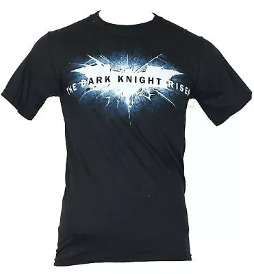 Buy Batman (DC Comics) Mens T-Shirt -  The Dark Knight Rises  Cracked Bat Logo • 8£