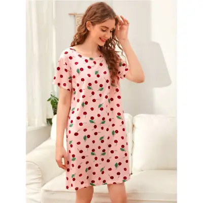 Buy Ladies Short Sleeve Night Shirt Nightdress Womens Nightshirts Nightie PYJAMAs • 9.99£