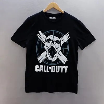Buy Call Of Duty T Shirt Medium Black White Graphic Print Short Sleeve Cotton Gaming • 8.99£