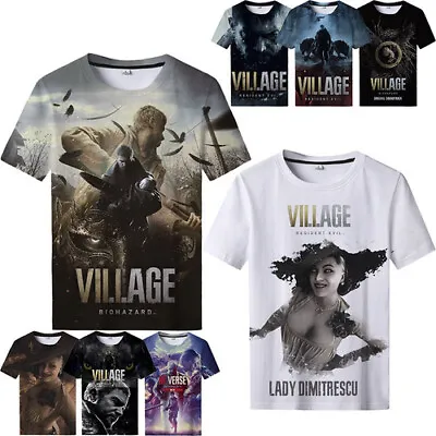 Buy Casual Women Men T-Shirt 3D Print Short Sleeve Tee Tops Resident Evil 8 Village • 9.59£