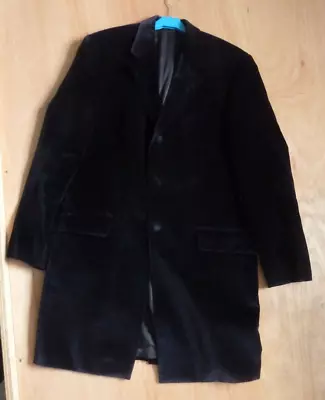 Buy Vintage Mens Long Black Velvet Masterhand Jacket/coat Victorian Steampunk • 40£