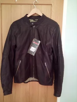 Buy Spidi Garage Perforated Leather Jacket Size 44 Black • 180£