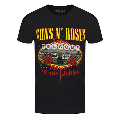 Buy Guns N Roses T-Shirt Welcome To The Jungle GNR Rock Band New Black Official • 14.95£