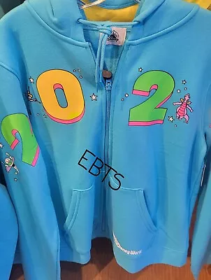 Buy 2024 Walt Disney World Figment Tinkerbell Blue Zip Up Hoodie Sweatshirt S-3X • 98.28£