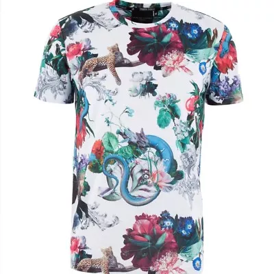 Buy Criminal Damage Dominic  Print T-shirt White / Multi • 27.50£