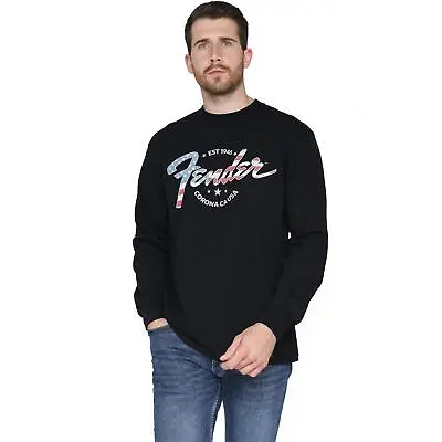 Buy Fender Mens Long Sleeve T-shirt USA California Logo Cotton Tee S-2XL Official • 11.20£