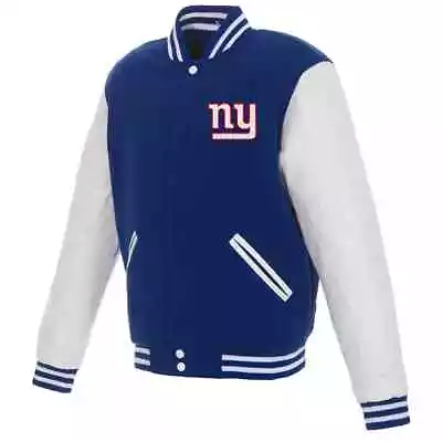 Buy Giants NY Letterman Blue And White Varsity Jacket • 94.49£