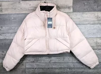 Buy Dickies Alatna Cropped Puffer Jacket Womens Medium Peach Whip Water Resistant  • 85£