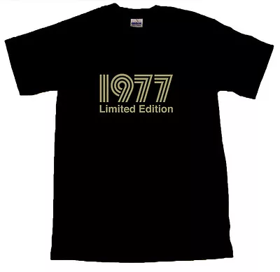 Buy 1977 Limited Edition Gold Text T-SHIRT ALL SIZES # Black • 14.95£