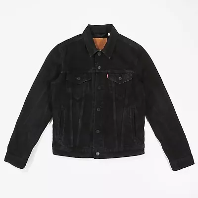 Buy Levi's Premium Black Denim Jacket Trucker Big E Faded Black Men's S • 40£
