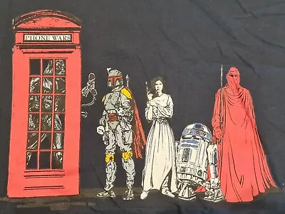 Buy Star Wars Phone Wars T-shirt Men Size M. Darth Vader Boba Fett London Phone Box  • 9.99£