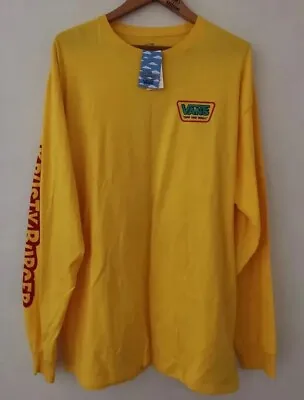 Buy BNWT Vans X The Simpsons Krusty Print Yellow Long Sleeve T-Shirt Size XL * NEW • 49.99£