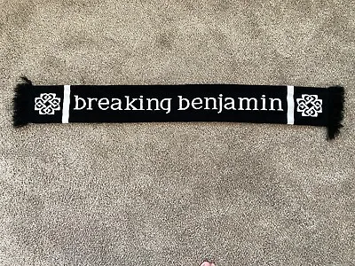Buy Breaking Benjamin Scarf 55 X6.75  Black/White Band Logo Hard Rock Music Merch • 20.79£