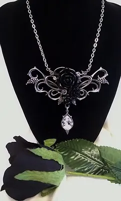 Buy Alchemy Necklace Bacchanal Rose Gothic Roisin Dubh Black Rose Jewellery Pendant • 48.99£