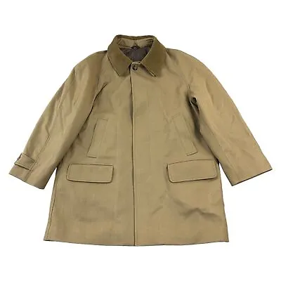 Buy Vintage Wool Overcoat Winter Jacket Smart Outdoors Brown Mens Large • 59.99£