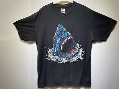 Buy Duckco Black T Shirt Shark Facts Medium 38” Chest • 9.95£