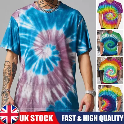 Buy Unisex Tie Dye TShirt Top Tee Tye Die Music Festival Hipster Indie Retro Tshirt • 3.03£