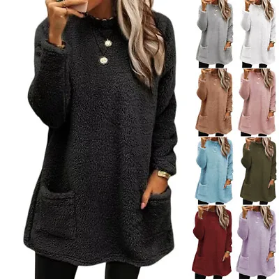 Buy Ladies Teddy Bear Hoodies Jumper Women's Warm Fleece Sweatshirts Tops Hoody SIZE • 12.85£