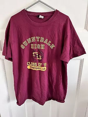 Buy Buffy The Vampire Slayer Shirt Mens Large Burgundy Red Sunnydale High Class 99 • 10.95£