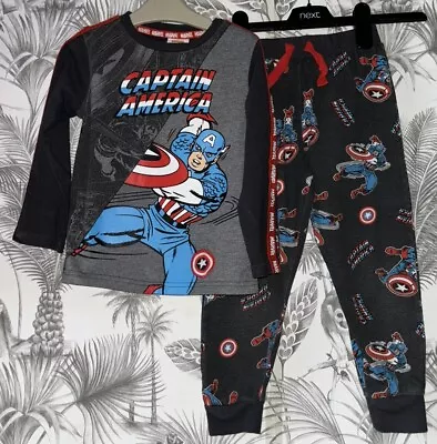 Buy Boys Age 4-5 Years - Marvel Captain America Pyjamas • 5£