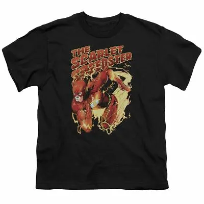 Buy The Flash Scarlet Speedster Kids Youth T Shirt Licensed TV DC Comics Tee Black • 12.83£
