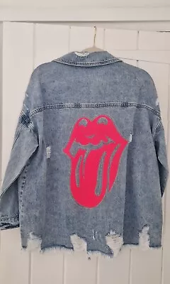 Buy The Rolling Stones Womens Oversize Denim Jacket S/M • 6.50£