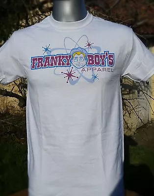 Buy Mens-Rockabilly-Greaser-Psychobilly-Franky Boy`s Apparel-Burgundy Logo-T Shirt • 10£