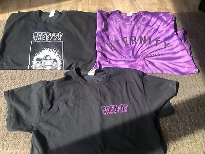 Buy Creeper Band T-shirts Bundle X3 , Two Medium One Large All Good Condition • 30£