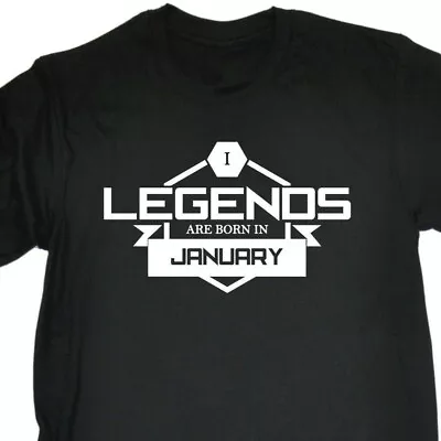 Buy Legends  -  Born In (any Month)  Mens Black Retro Funny T-shirt - Birthday • 7.98£