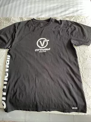 Buy VANS Off The Wall T-Shirt Black Short Sleeve Size L • 12£