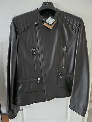 Buy Belstaff Brown  Leather Highways Jacket Biker Mens Motorcycle Style UK46. BNWT • 350£