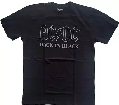 Buy Ac/dc Unisex T-shirt: Back In Black Official Licenced Merch New Black Size Xl • 15.97£