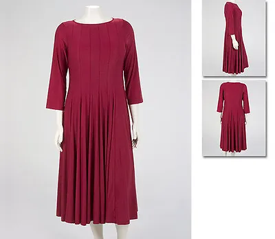 Buy NEW!  Zaftique LS SYMPHONY Dress GARNET Red 1Z 2Z 6Z / 16 20 36 / XL 1X 2X 6X • 77.20£