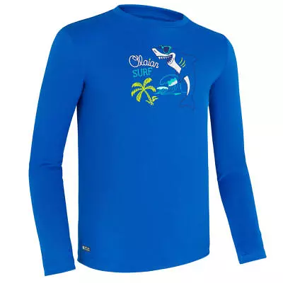 Buy Kids Surfing Anti-UV Long-Sleeved Printed Water T-Shirt Rash Vest Top Olaian • 9.99£