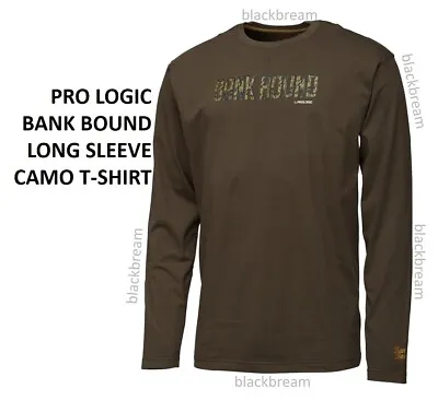 Buy Pro Logic Bank Bound Long Sleeve Camo Tee T-shirt Carp Barbel Zander Catfish Rig • 15.99£