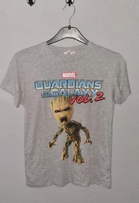 Buy Marvel Guardians Of The Galazy Groot Grey Tshirt Size S • 4.50£
