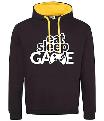 Buy Mens Gaming Hoodie Hoody Hooded Sweatshirt Eat Sleep Game Gamer Gifts • 22.99£