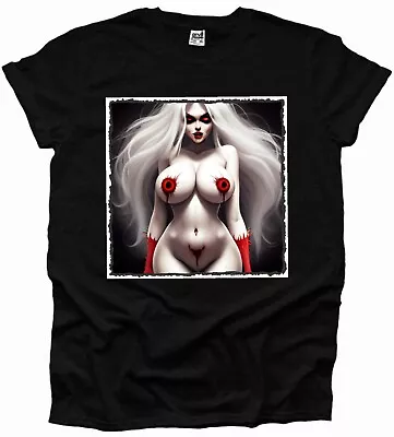 Buy Sexy Goth Horror Girl Demon Zombie Mens Tshirt Woman Unisex Grunge Emo UK • 9.99£